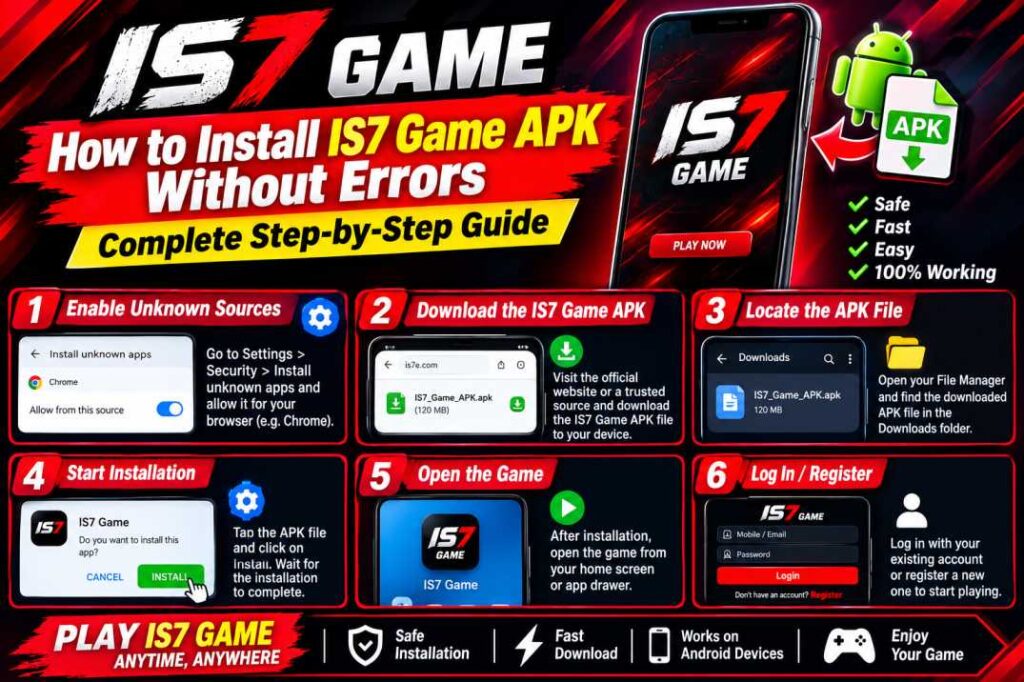 IS7 Game APK installation guide with step-by-step instructions for Android users