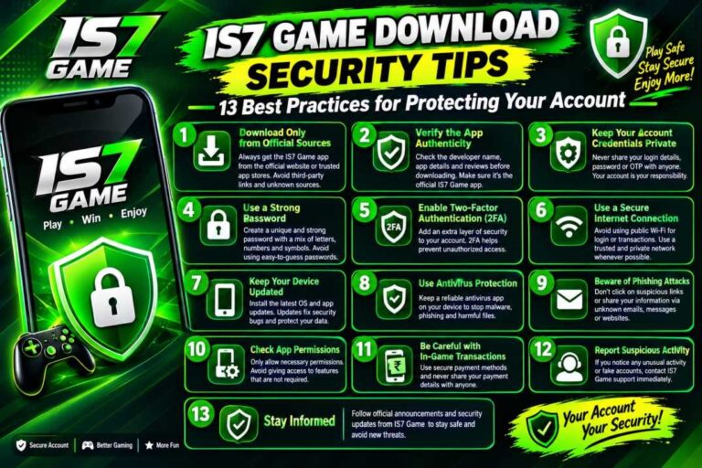 IS7 Game Download Security Tips – 13 Best Practices for Protecting Your Account