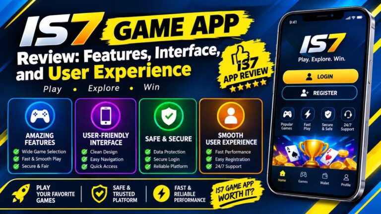 IS7 Game App review showing features, interface, and user experience